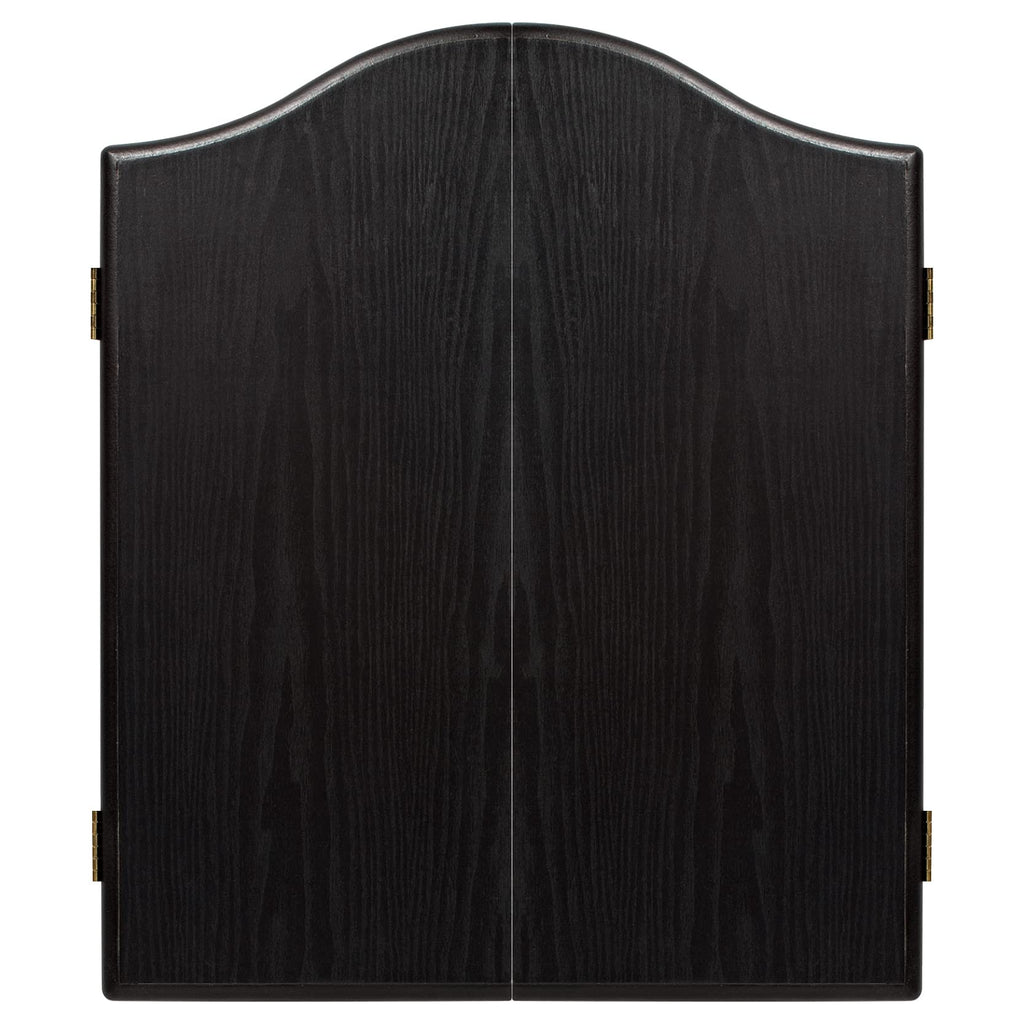 WINMAU Professional Dart Set includes Diamond Plus Bristle Dartboard - Black Cabinet - 2 Sets of Darts - Official Oche Line