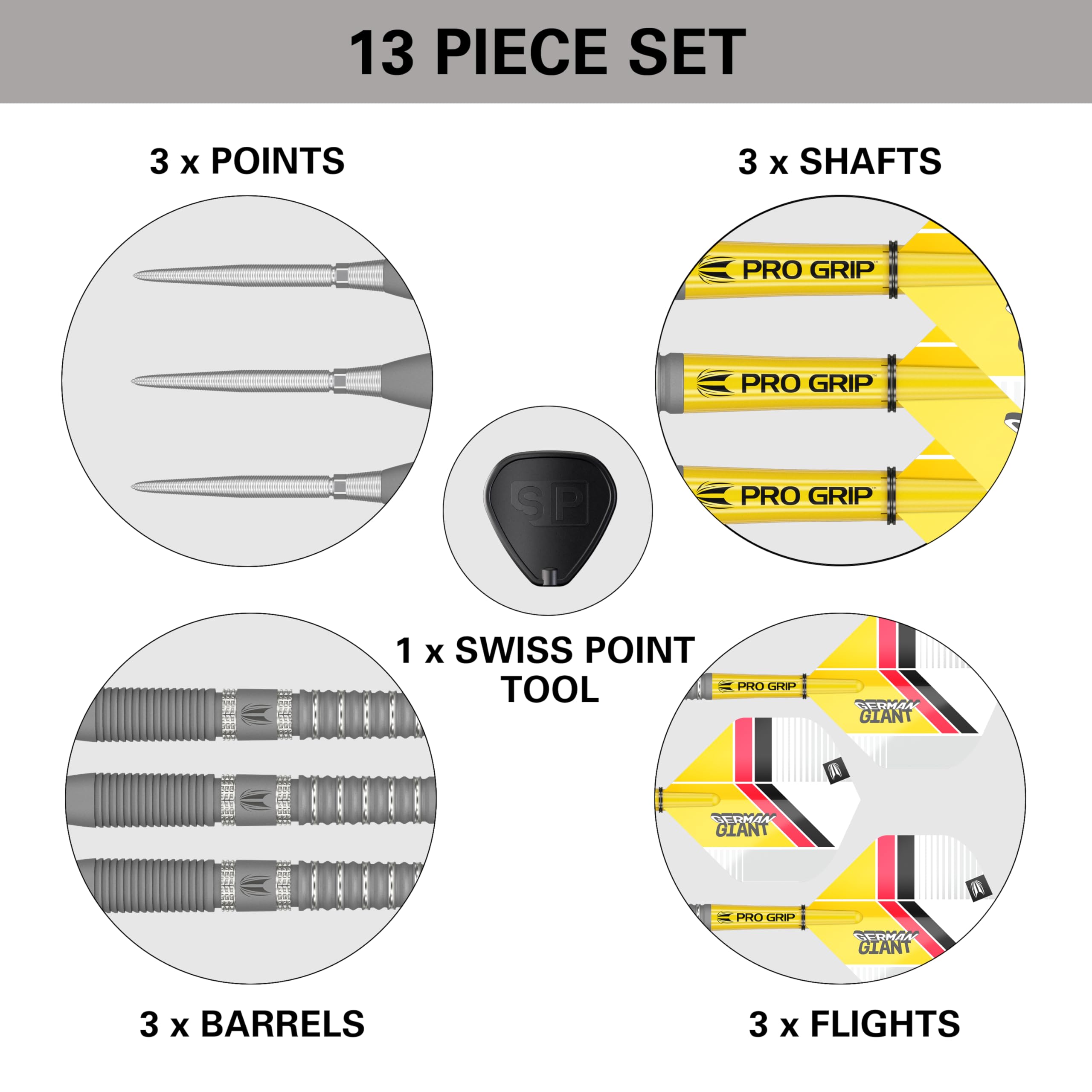 TARGET Darts Gabriel Clemens Gen 2 21G 90% Tungsten Swiss Point Steel Tip Darts Set