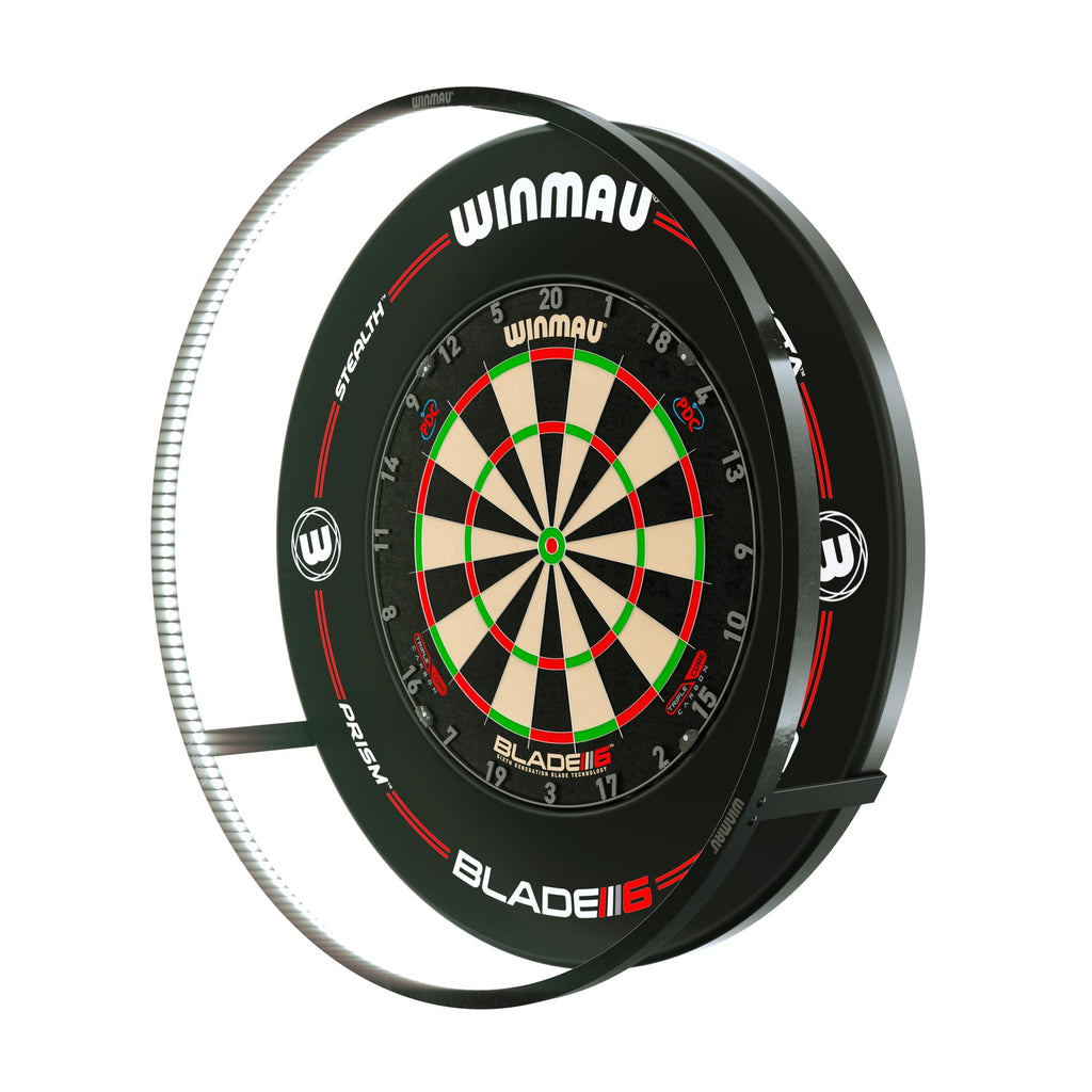 WINMAU Plasma Dartboard Light - Black 360 Degree Dart Board Light - Professional Darts Accessories