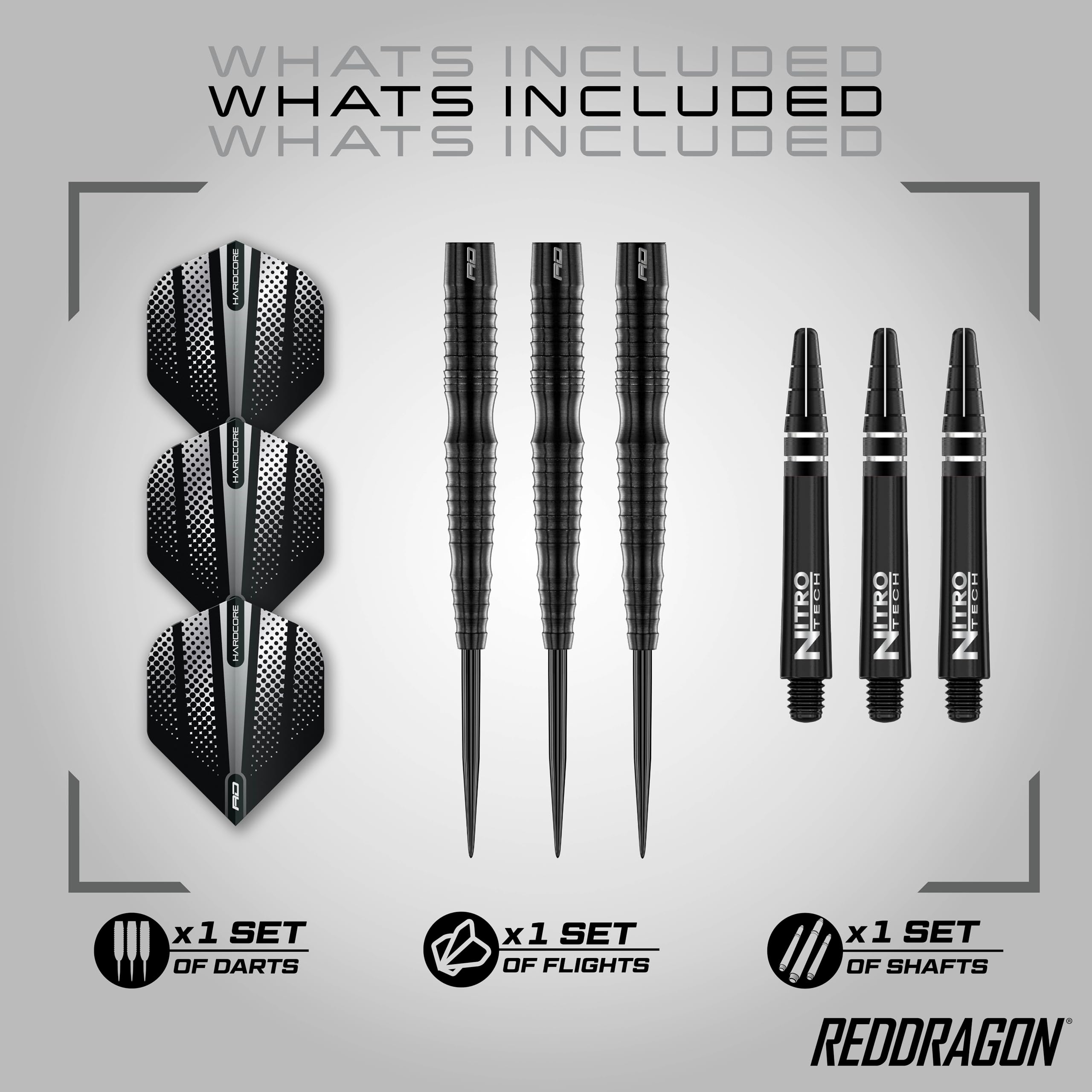 RED DRAGON Razor Edge Extreme 24 Gram Professional Tungsten Darts Set with Flights and Stems