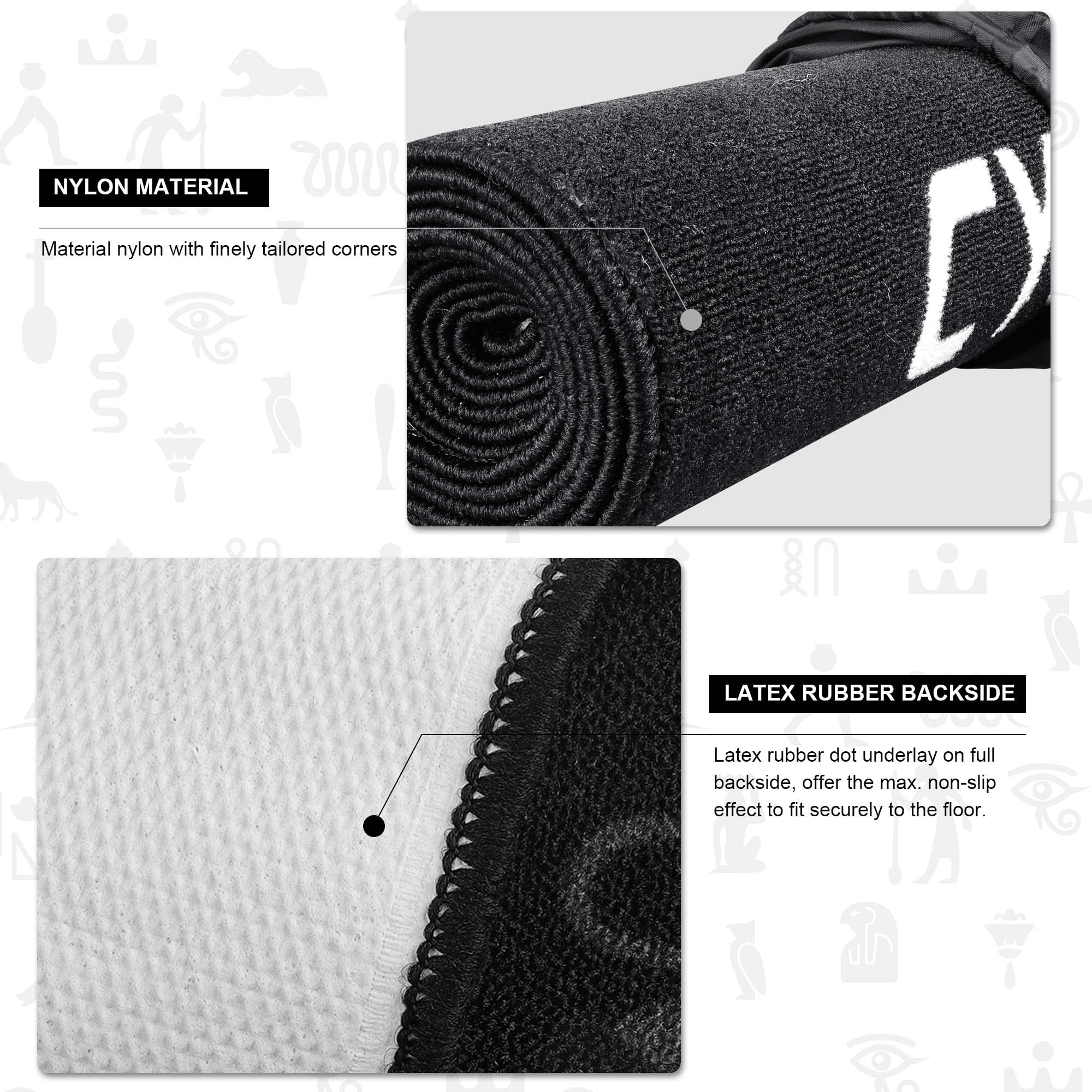 CyeeLife Dart Mat Length 295cm,Width 65cm with Carry bag and Start Lines and Colorful Printing for Steel and Soft Tip Darts Games