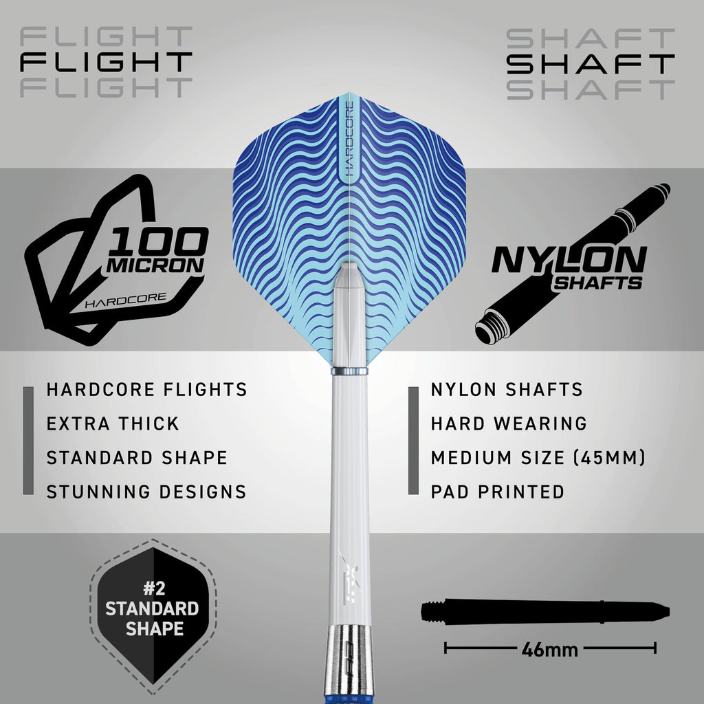 RED DRAGON Stag 28g Tungsten Darts with Flights and Stems