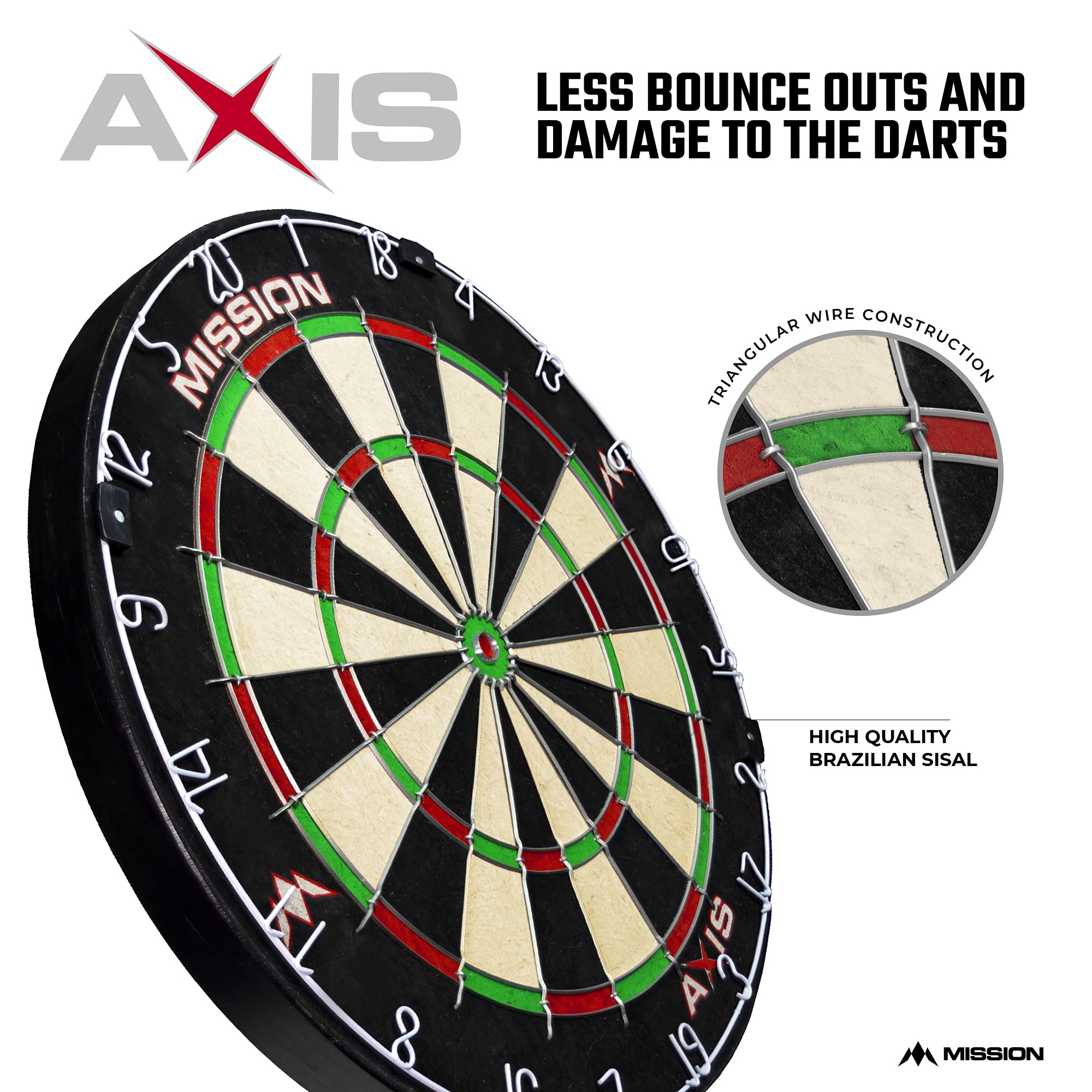Mission Darts Dart Board Home Centre | Complete Darts Package Including Dartboard and 2 Sets of Darts (Jigsaw Surround)