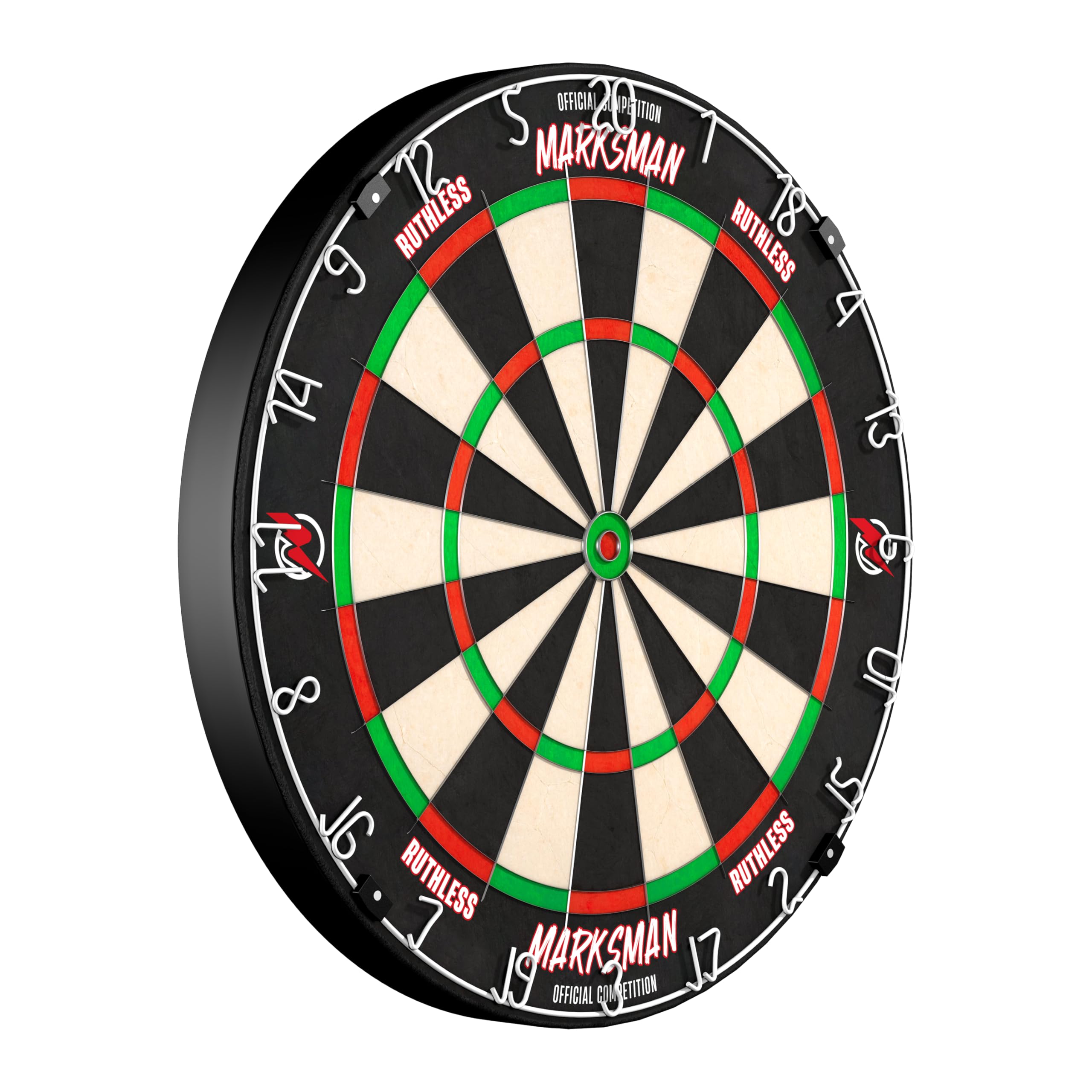 Ruthless Marksman Dart Board | Professional Level Ultra Thin Wire Sisal Dartboard for Steel Tip Darts (DB072)