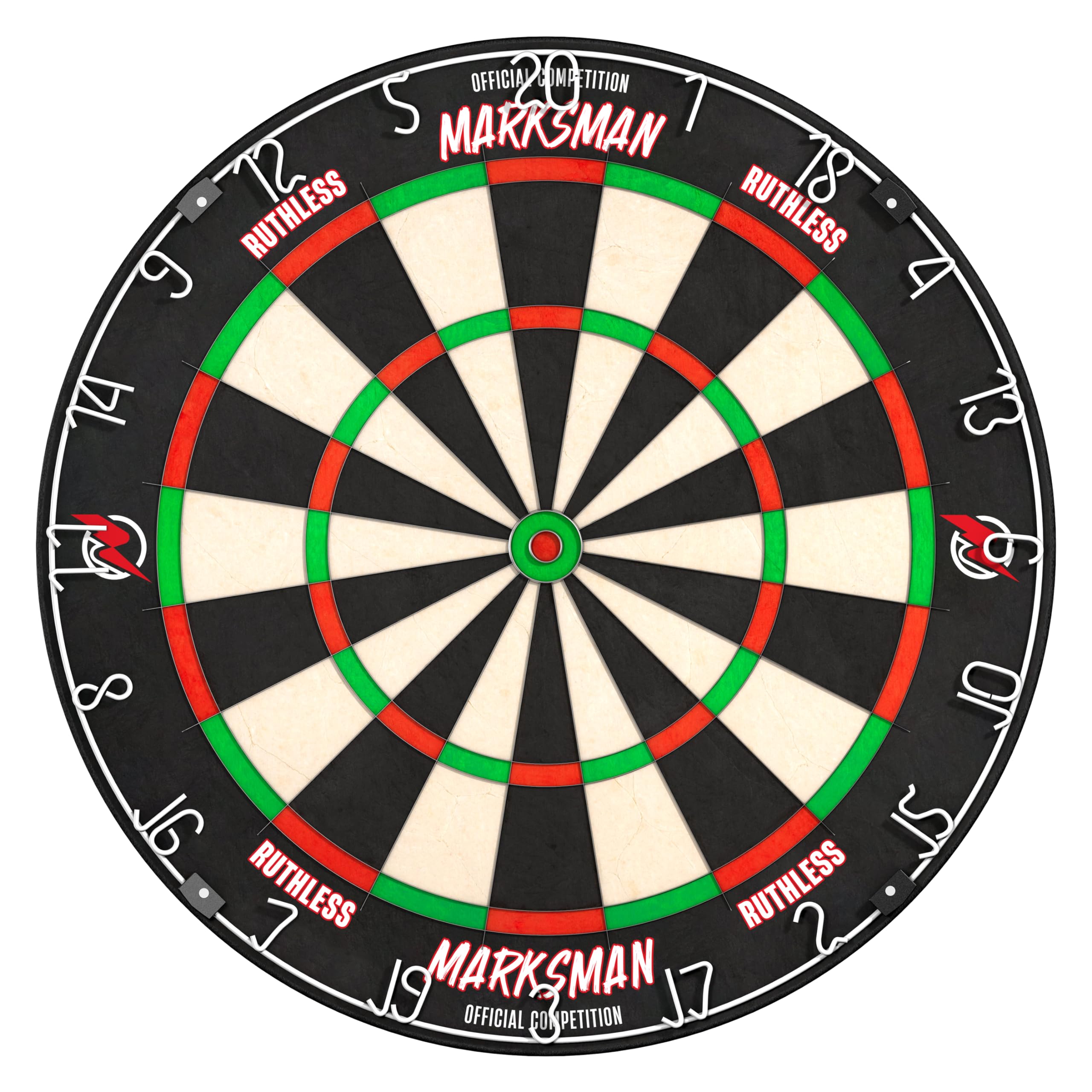Ruthless Marksman Dart Board | Professional Level Ultra Thin Wire Sisal Dartboard for Steel Tip Darts (DB072)