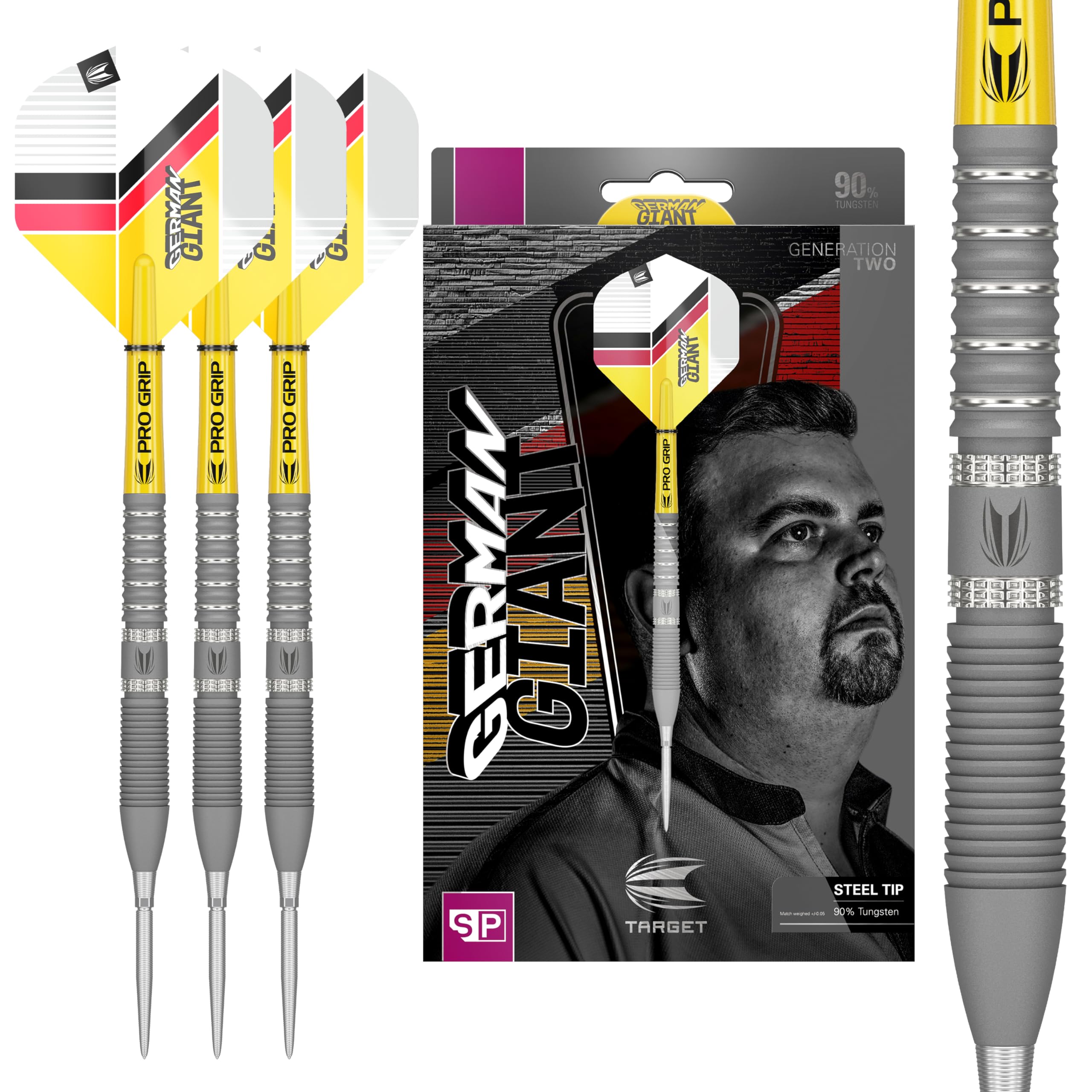 TARGET Darts Gabriel Clemens Gen 2 21G 90% Tungsten Swiss Point Steel Tip Darts Set