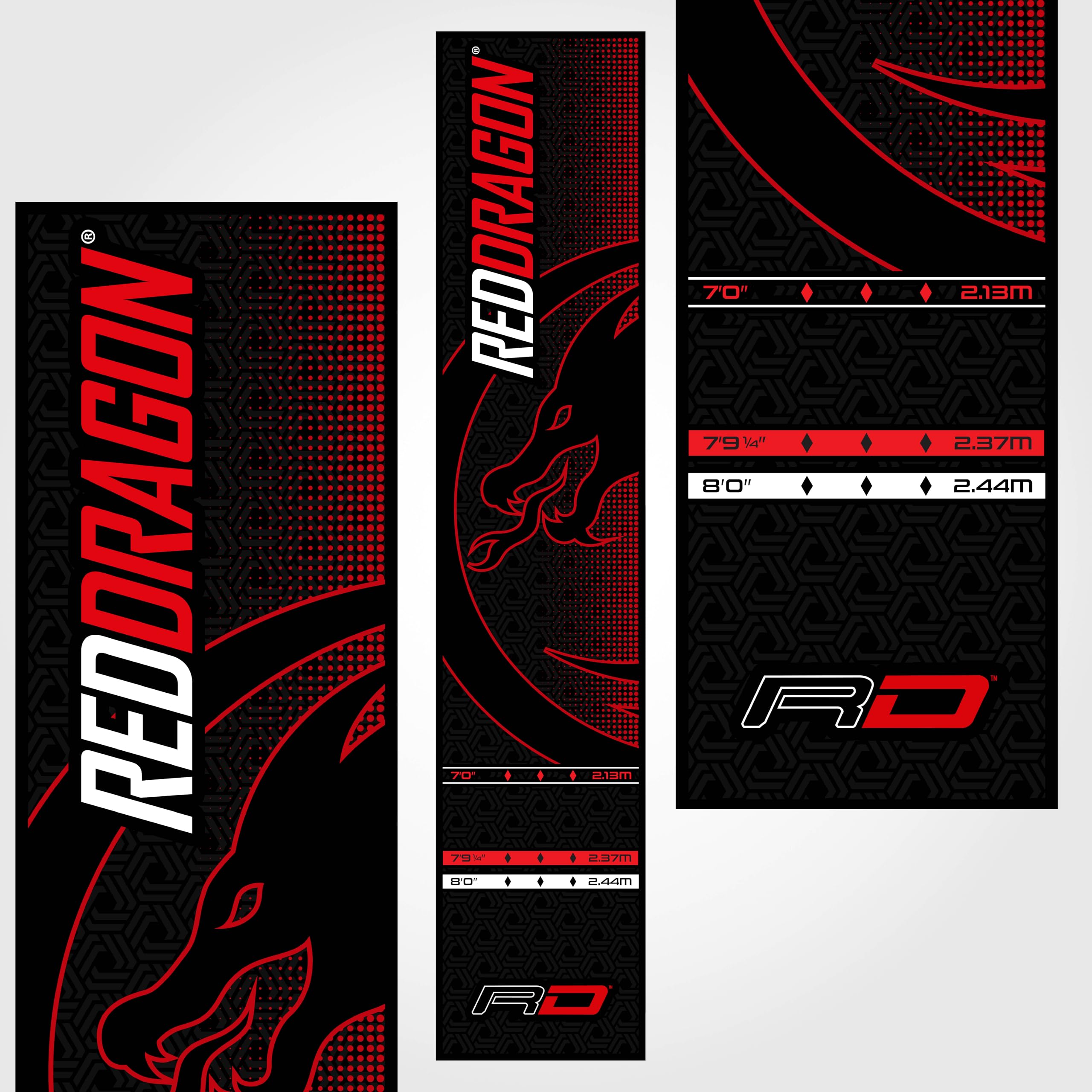 Red Dragon Darts Mat ? Soft Feel Dart Mat with Oche Line - Official Tournament Measurements - Professional Darts Accessories
