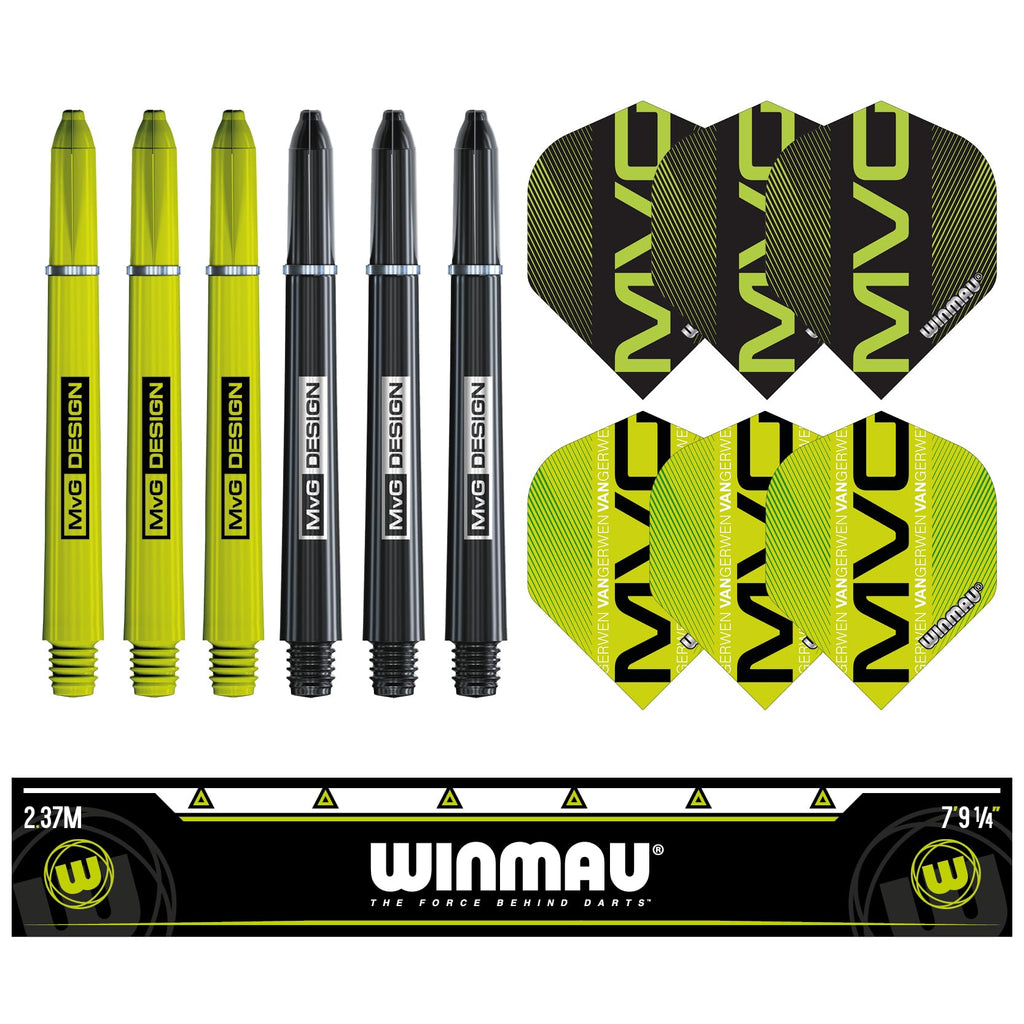 WINMAU Michael van Gerwen MvG Surround Set including Dartboard, Surround, Darts and Accessories