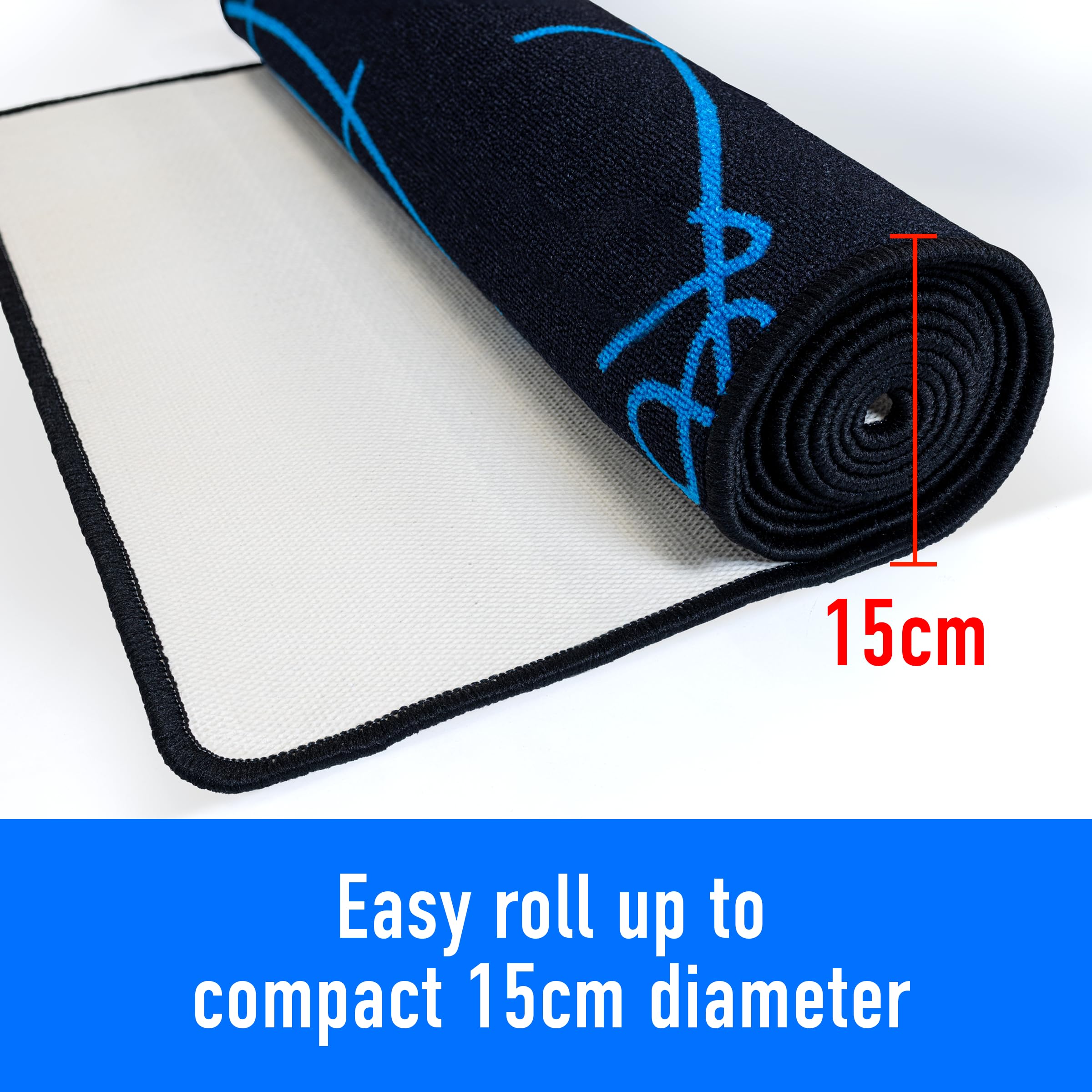 Harrows Darts Mat with Darts Oche I Floor Mat Protection I Non Slip Mat I Professional Darts Mat Rubber Backing