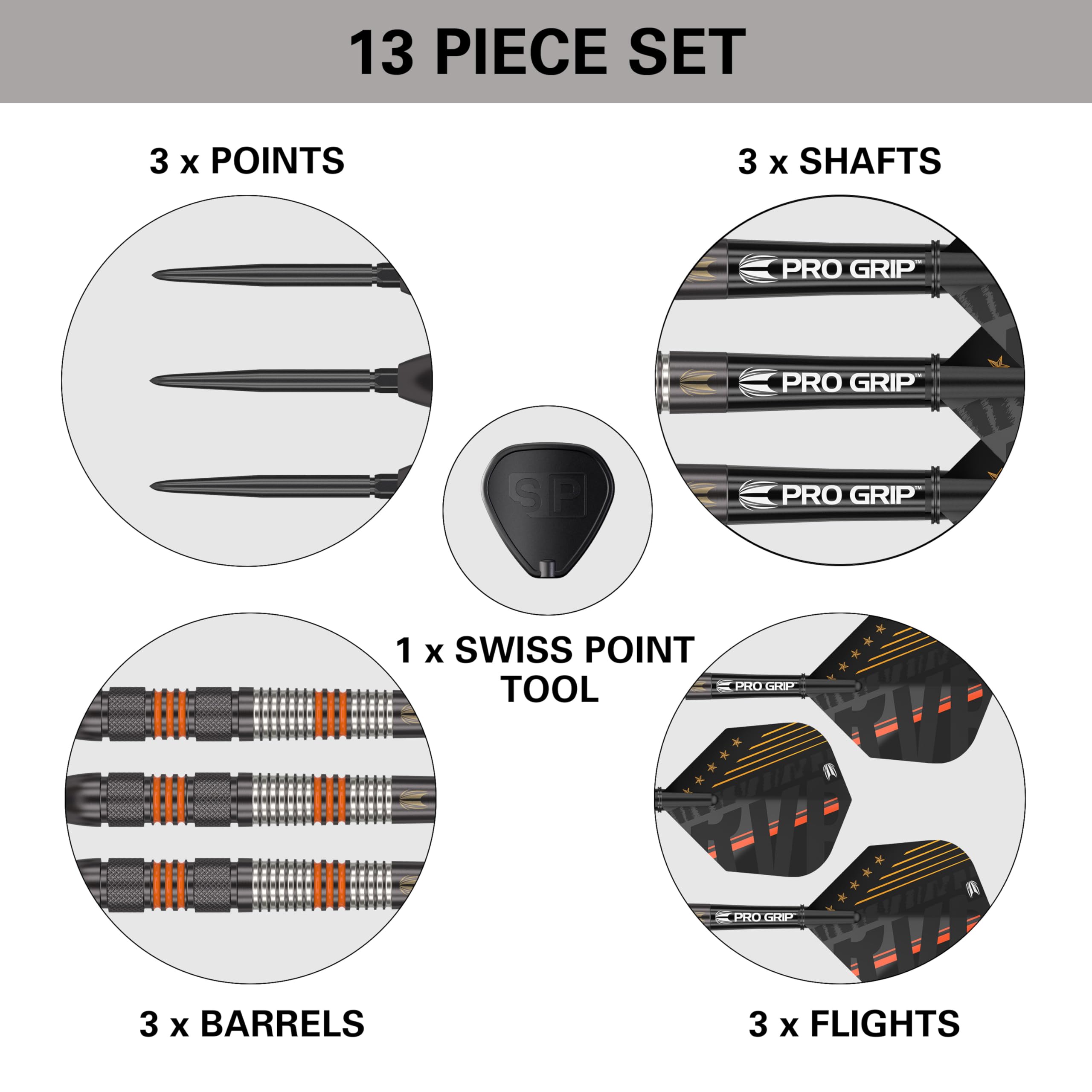 TARGET Darts Raymond Van Barneveld RVB 80 Black G2 21G 80% Tungsten Swiss Point Steel Tip Darts Set