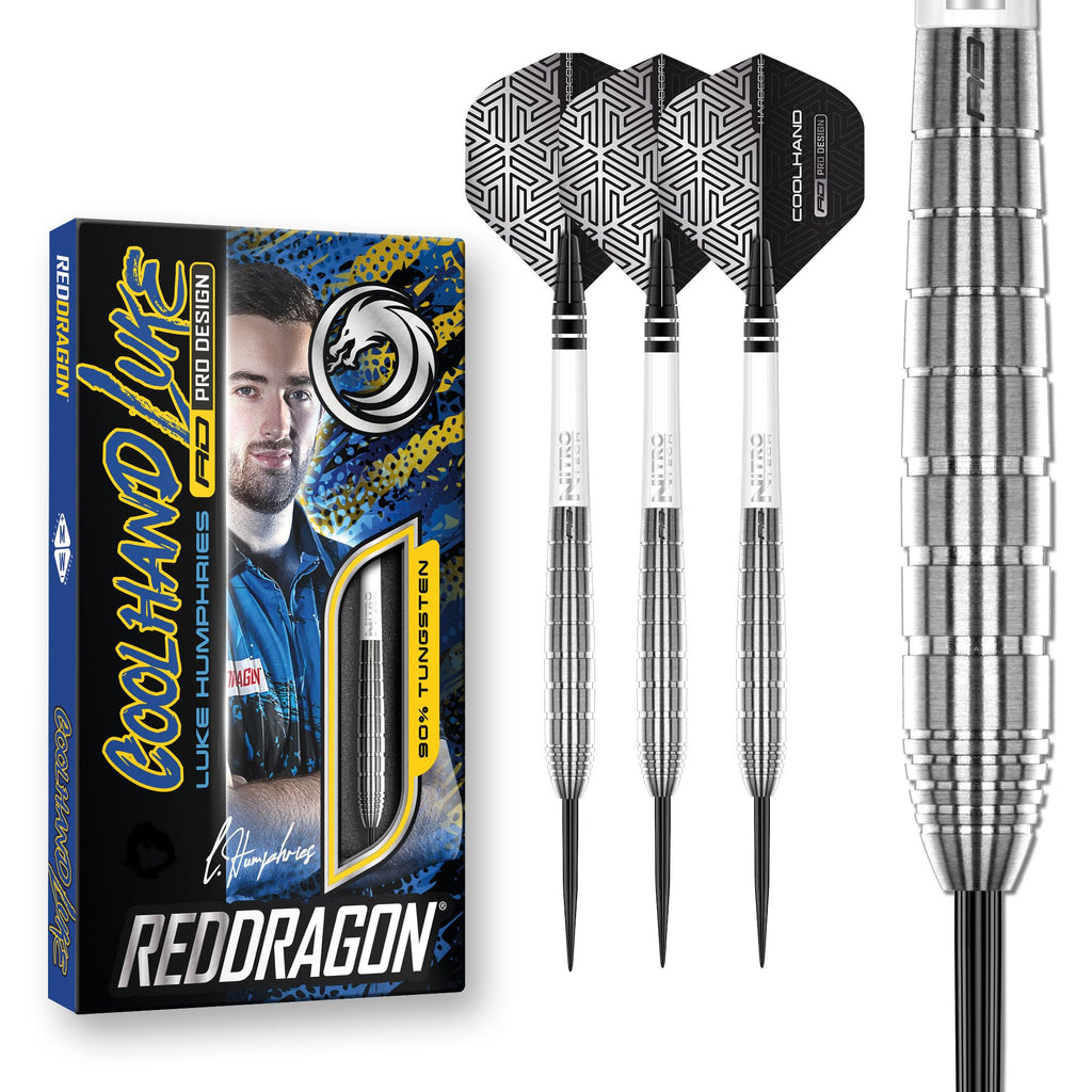 RED DRAGON Luke Humphries TX1 Pioneer 22 Gram Premium Tungsten Darts Set with Flights and Stems