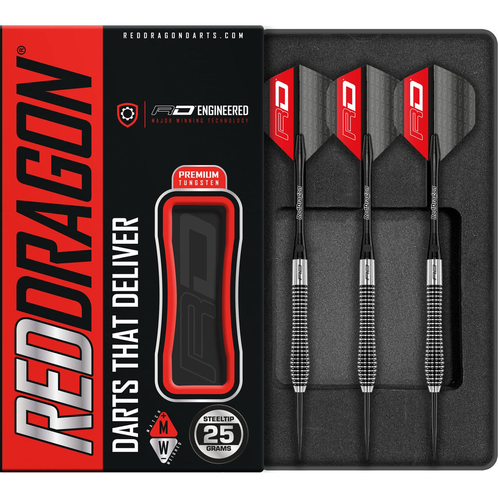 RED DRAGON Lethal Magic 25g Tungsten Darts Set with Flights and Stems