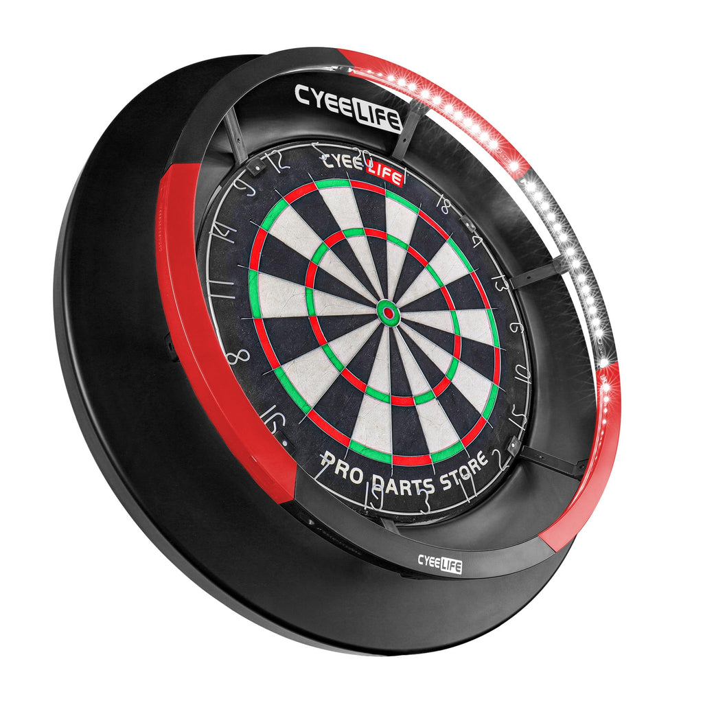CyeeLife Dartboard Lighting System with 2 Colours For Steel Dartboard,360 Degrees 6 Parts Colorful Light