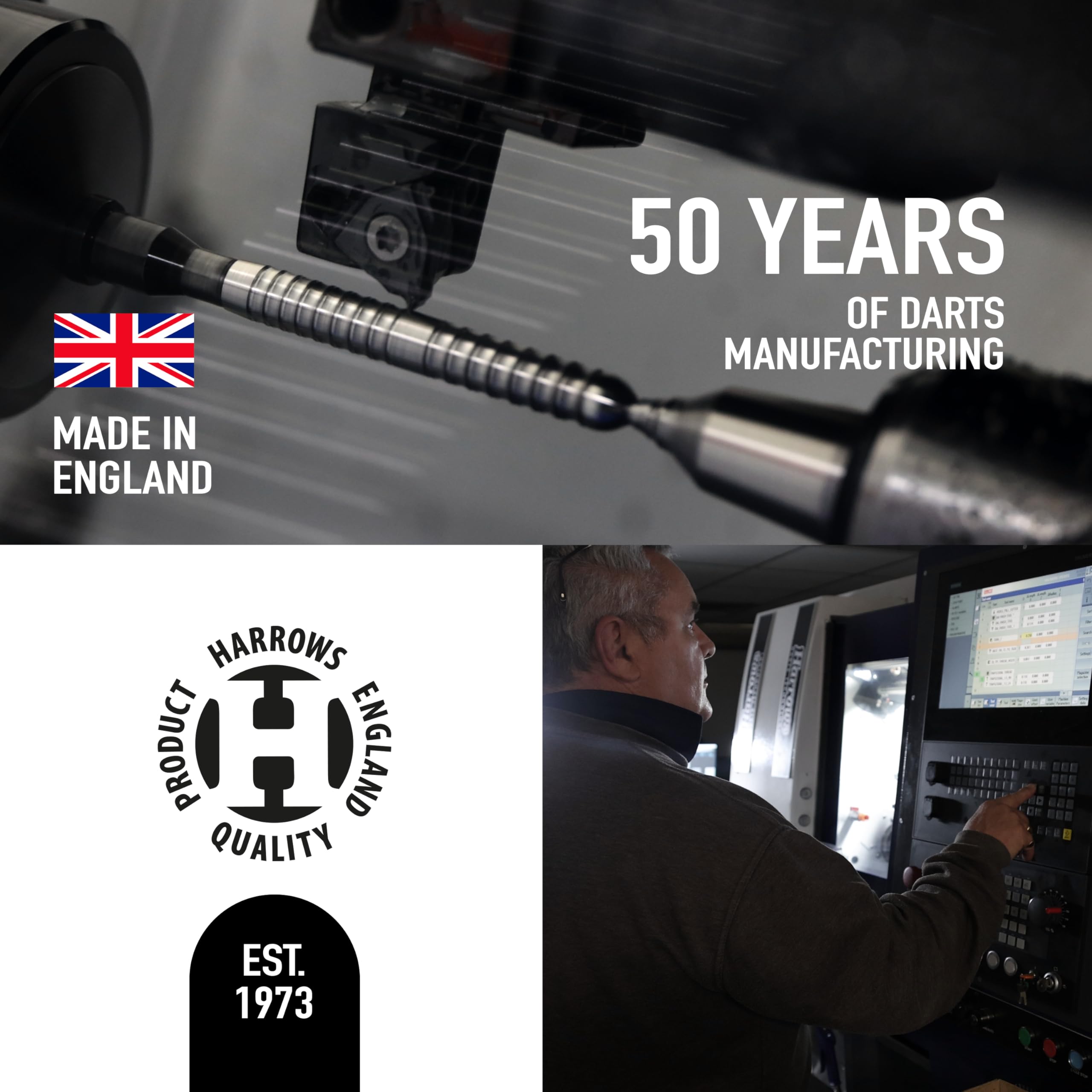 Harrows SUPERGRIP ULTRA 90% Tungsten Steel Tip Darts Set. Available in 21g, 22g, 23g, 24g, 25g, 26g, 28g & 30g - Includes Supergrip Carbon Shafts,