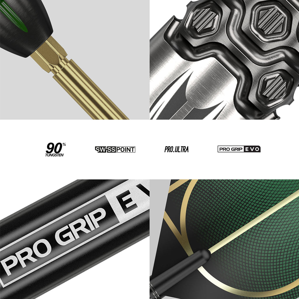 TARGET Darts Cult 02 90% Tungsten Swiss Point Steel Tip Darts Set, 26G | Swiss Point Dart Set, Tungsten Barrel, Professional Darts Set, Swiss Point