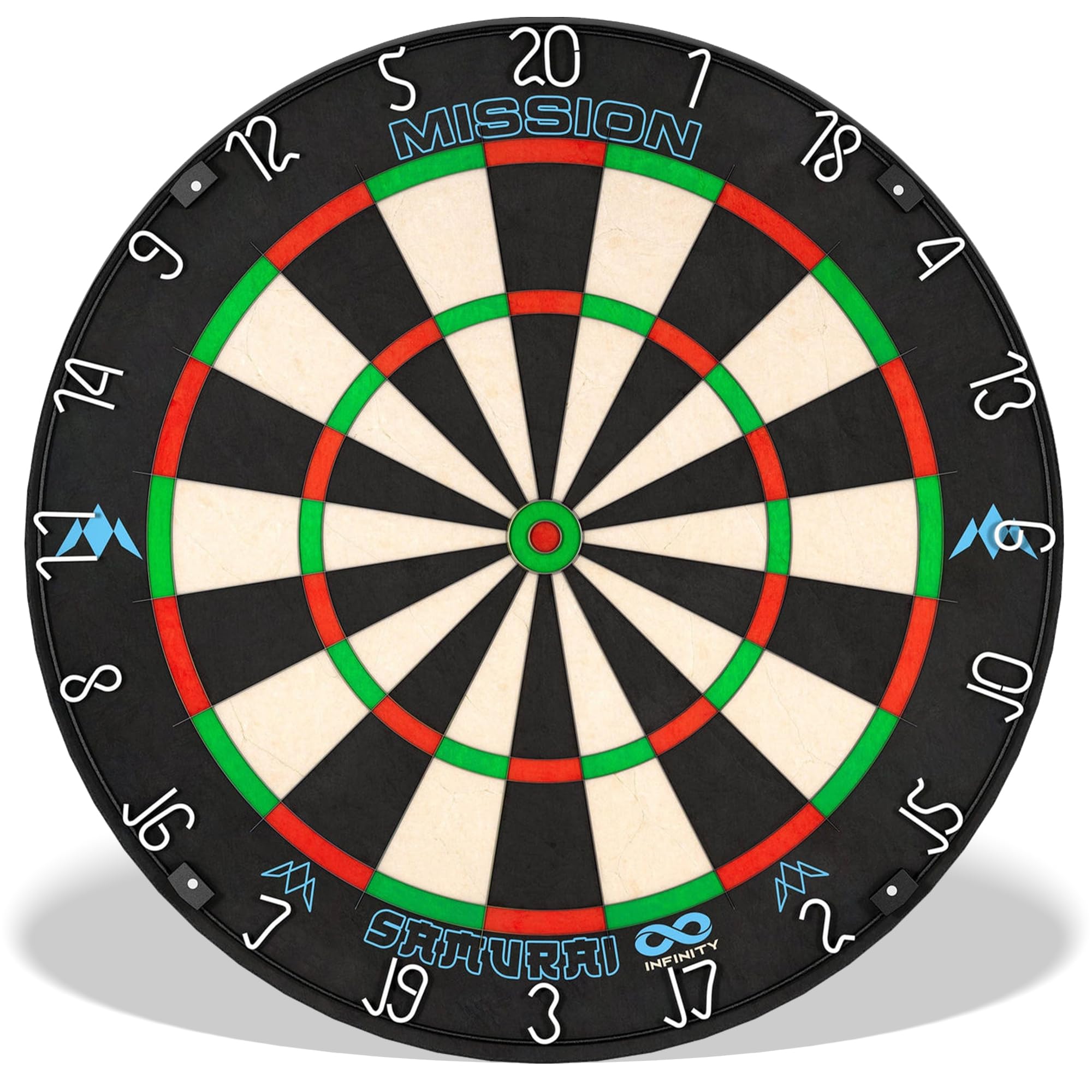 Mission Darts Samurai Infinity | Professional Competition Standard Dartboard with Ultra Thin Knife Life Wire Construction and Black Ring | DB058
