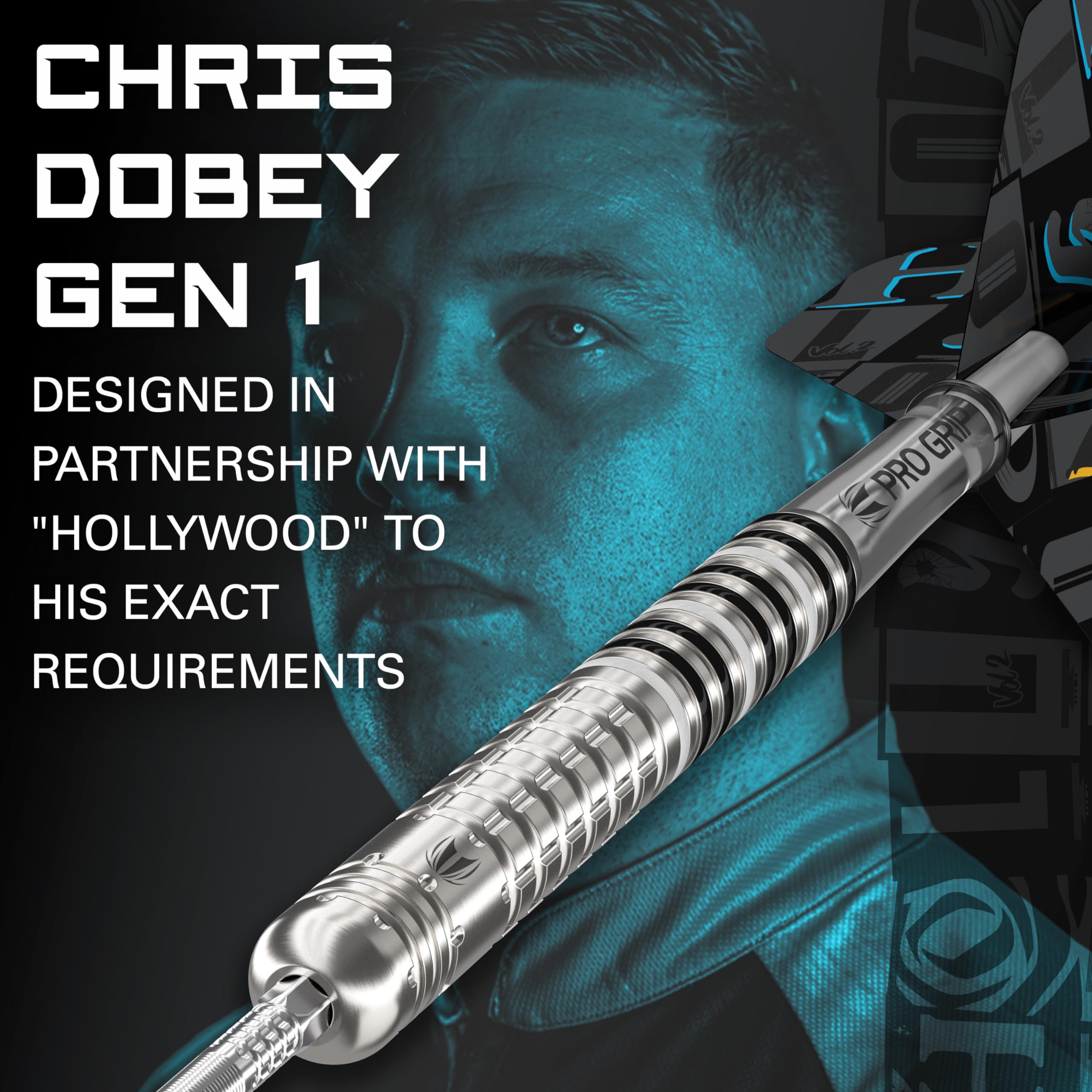 TARGET Darts Chris Dobey G1 22G 90% Tungsten Swiss Point Steel Tip Darts Set