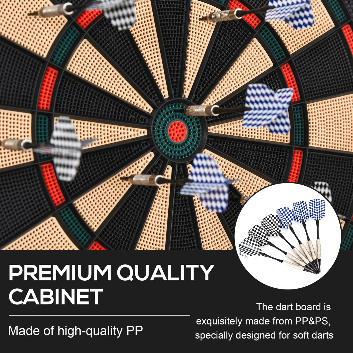 Electronic Dartboard 26 Games,185 Variations with 6 Darts Ready-to-Play