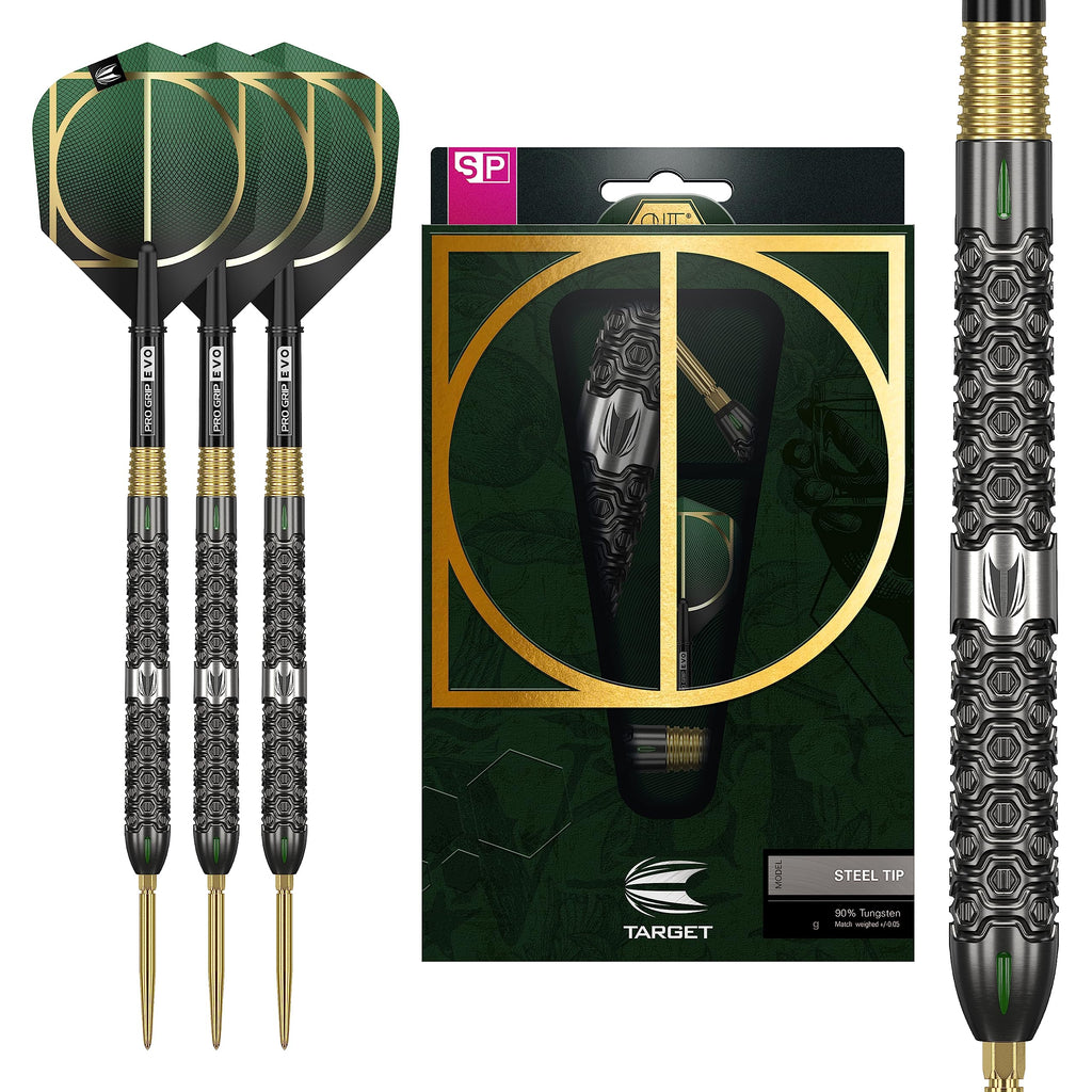 TARGET Darts Cult 02 90% Tungsten Swiss Point Steel Tip Darts Set, 26G | Swiss Point Dart Set, Tungsten Barrel, Professional Darts Set, Swiss Point