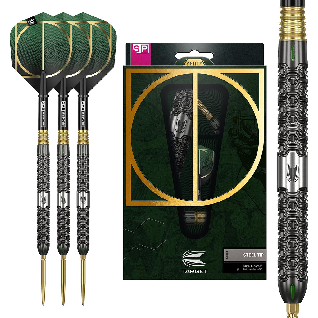 TARGET Darts Cult 03 90% Tungsten Swiss Point Steel Tip Darts Set, 24G | Swiss Point Dart Set, Tungsten Barrel, Professional Darts Set, Swiss Point