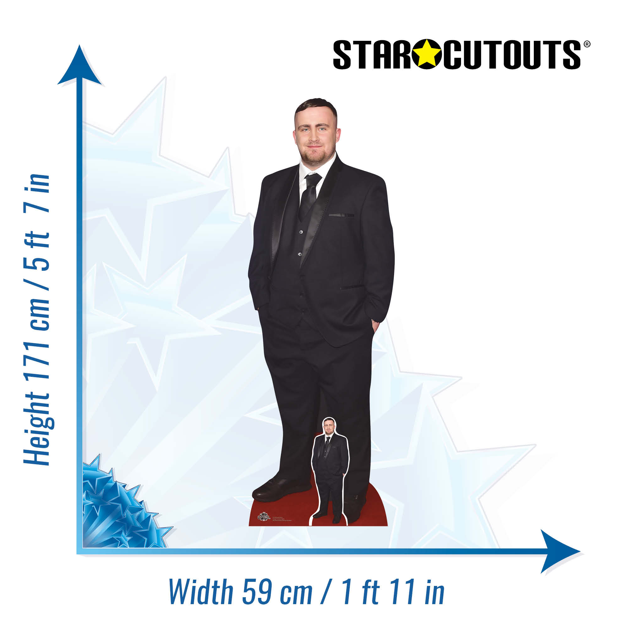 CS1204 Luke Littler Cardboard Cut Out Height 171cm