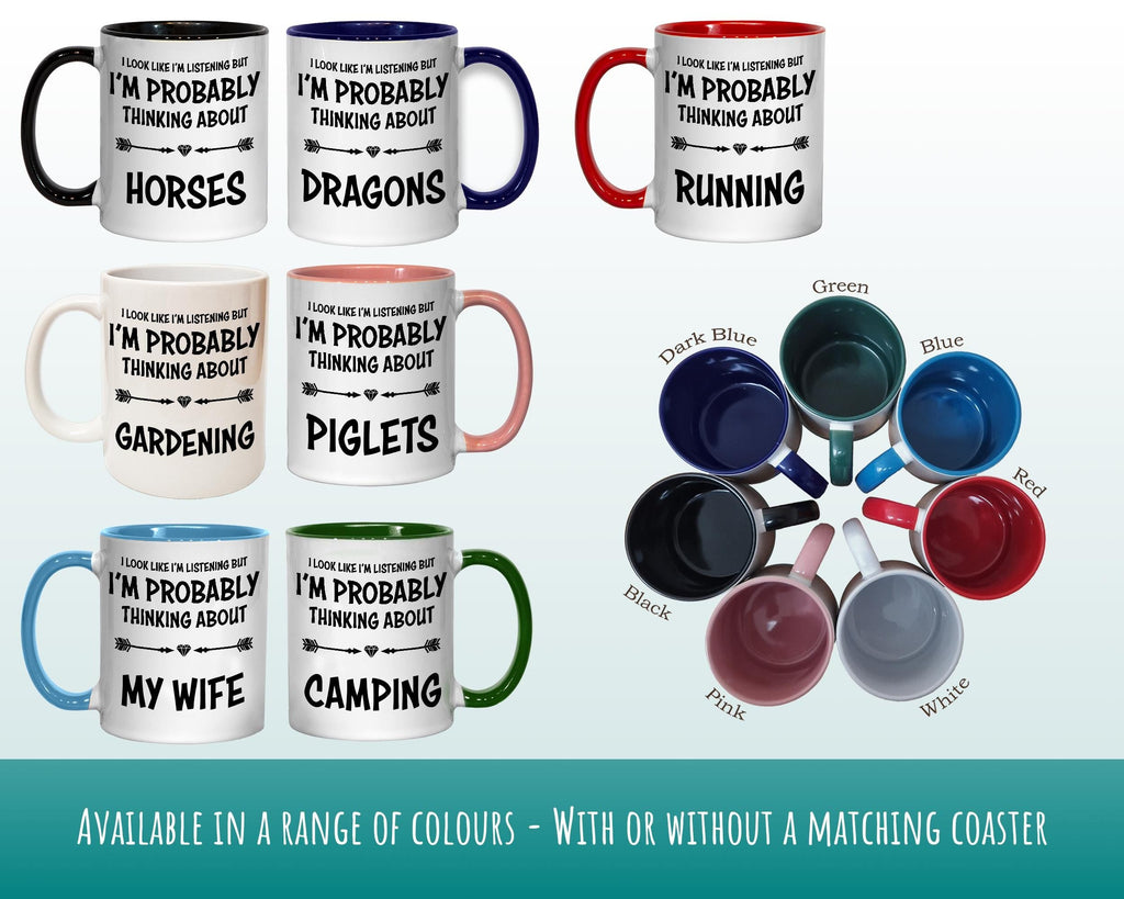 I'm Probably Thinking About Darts Mug Gift 11oz Coffee Mug Gift Idea For Darts Team Player Pub Darts Dart Board For Him Her MG0276