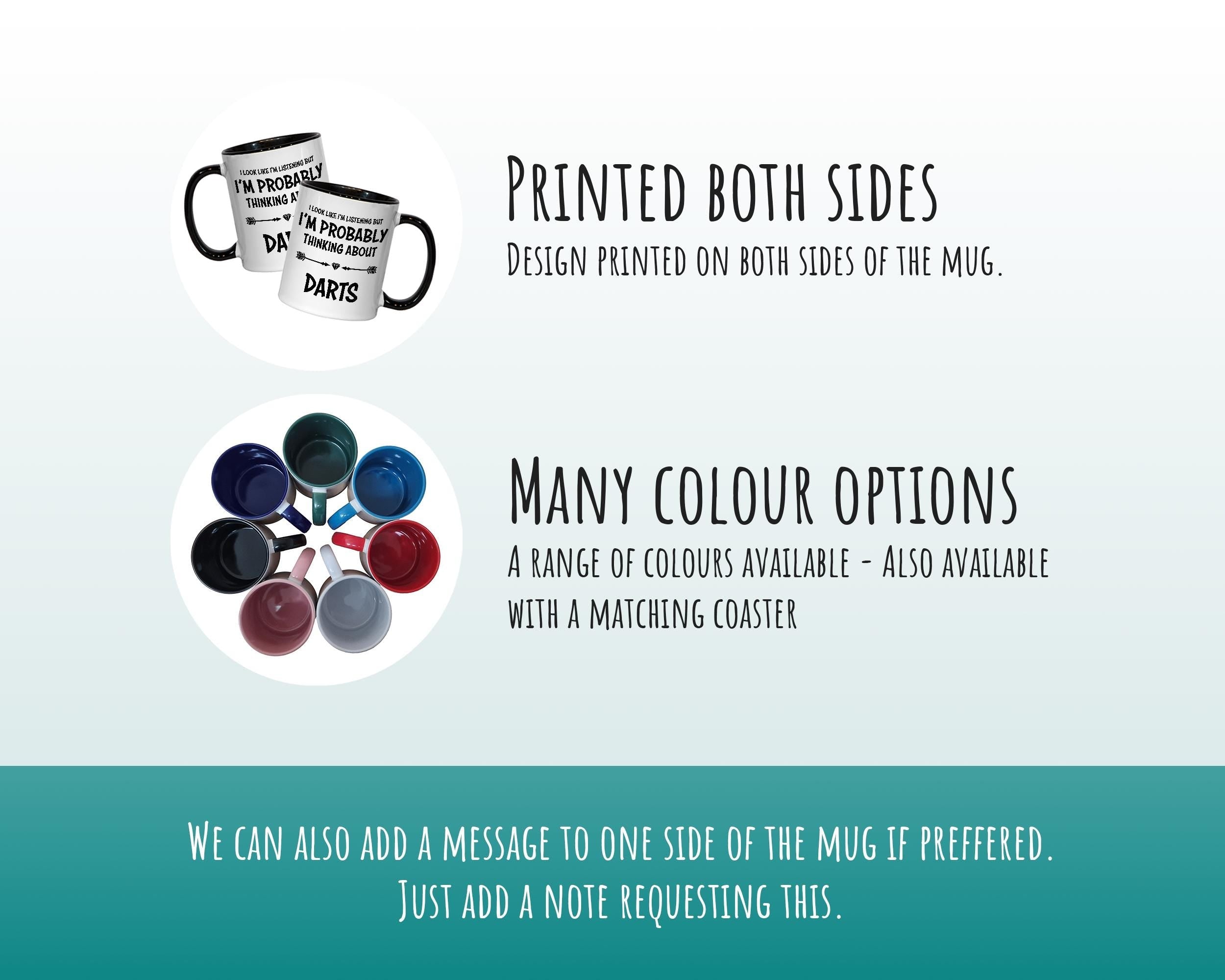 I'm Probably Thinking About Darts Mug Gift 11oz Coffee Mug Gift Idea For Darts Team Player Pub Darts Dart Board For Him Her MG0276